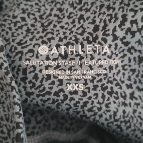 Athleta Salutation Stash Pocket II Textured 7/8 Tight Size XXS in Blue - Picture 5 of 9